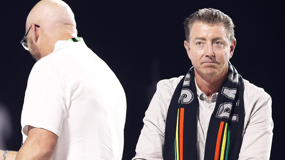 Greg Alexander, pictured here before the round five NRL match between the Penrith Panthers and Canberra Raiders.