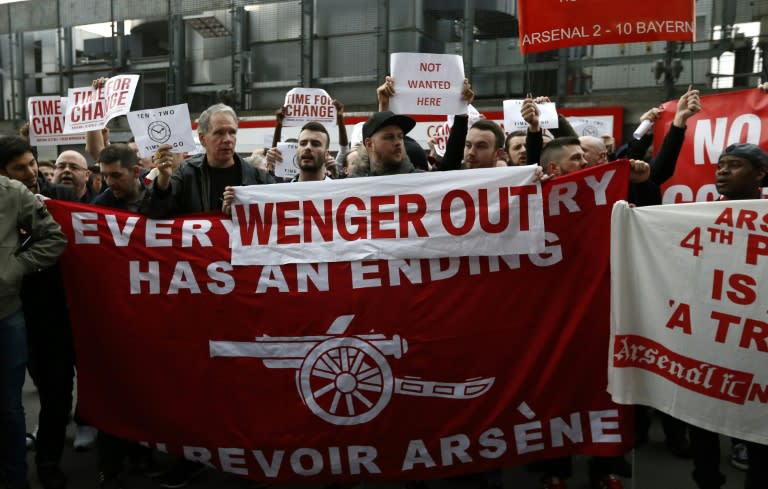 Winning the FA Cup and making the league top four is now the goal for Arsenal, but both aims are below expectations of fans who say manager Arsene Wenger has run out of ideas