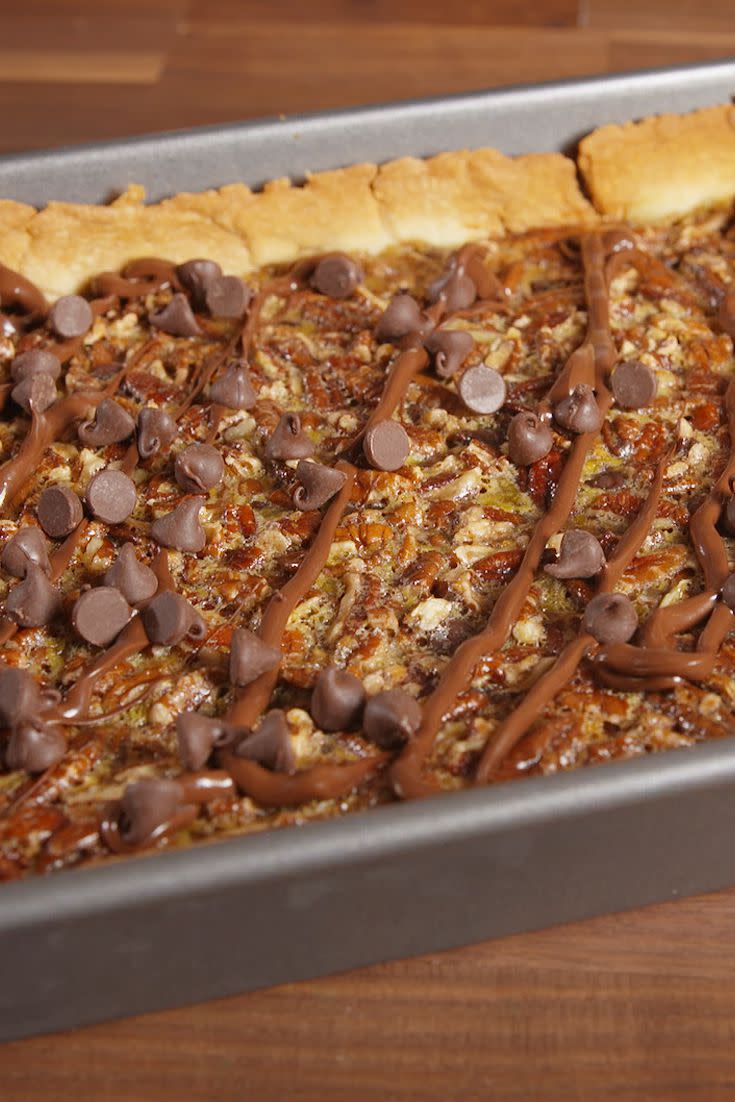 Chocolate Pecan Slab Pie