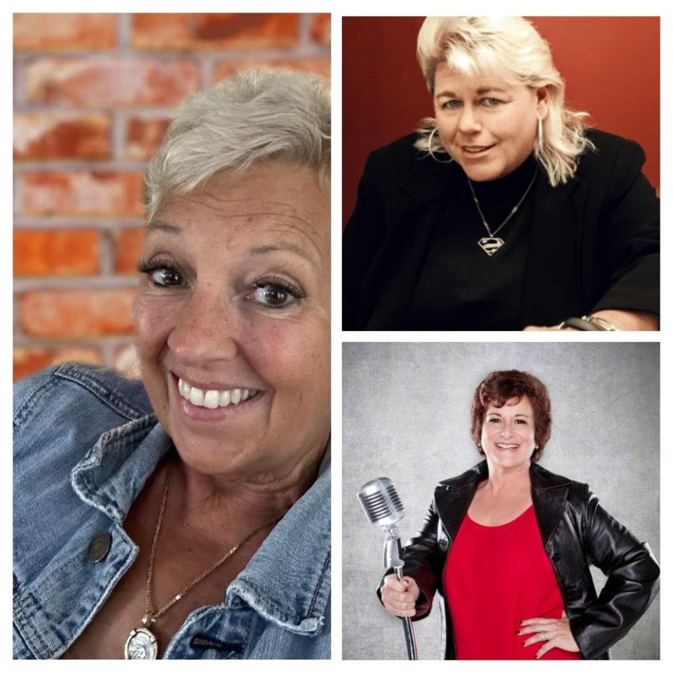 Comedians Bear Clarke Webb, Jeanette Bokland and Angela Nacca headline the "Dying to Laugh" benefit show at the Mount Dora Music Hall Friday night.