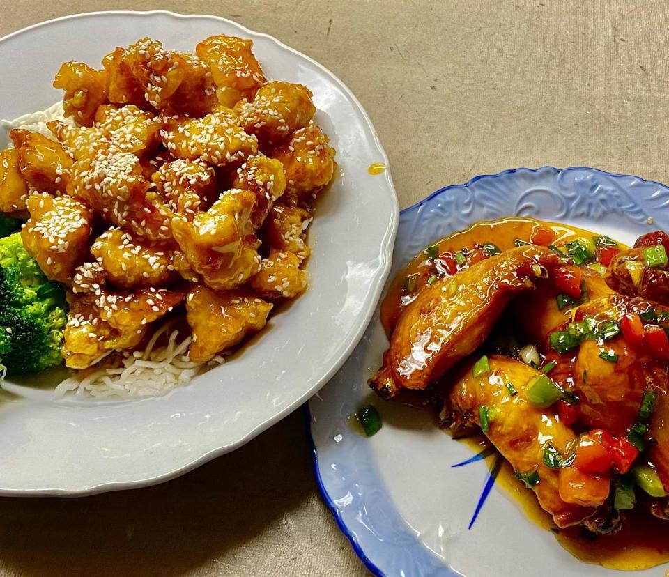 Thai spicy honey wings and honey sesame chicken from The Chatta Box.