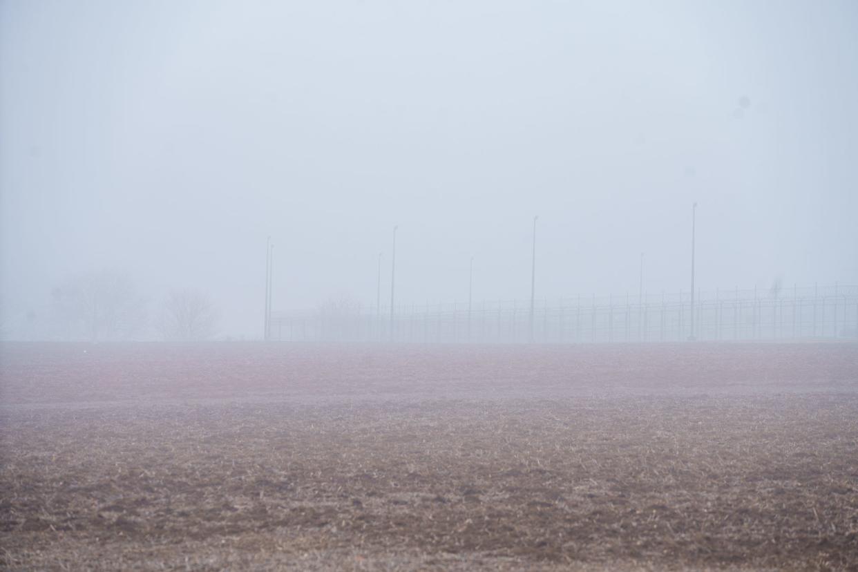 A heavy fog settles in Rockville, Indiana.