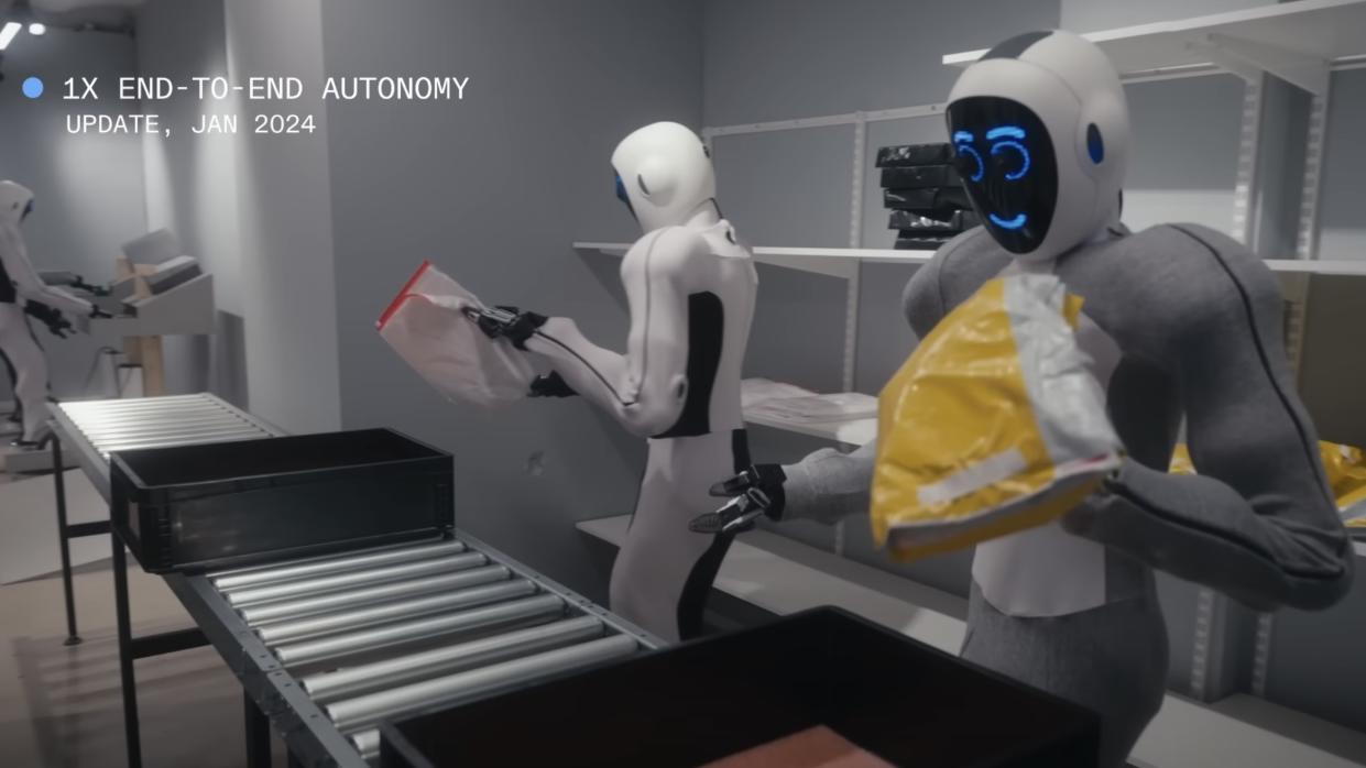  EVE robots sorting mail in a demo video. 