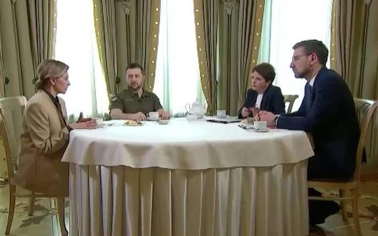 Ukraine's first lady Olena Zelenska gives rare interview with President Zelensky