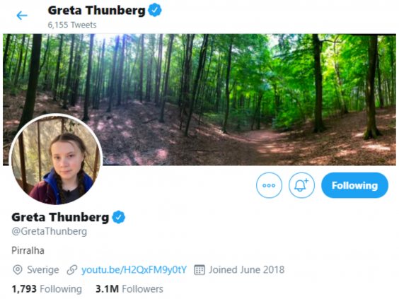 Greta Thunberg adopts Bolsonaro’s insult as badge of honour (Twitter)