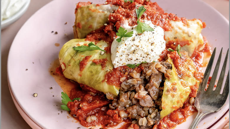 cabbage rolls with buckwheat