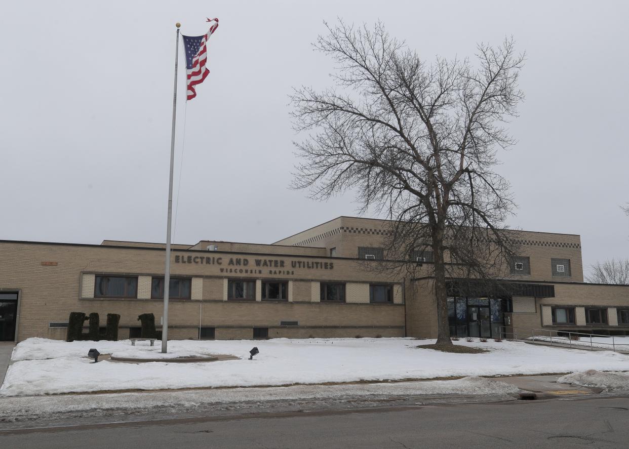 The Wisconsin Rapids Water Works and Lighting Commission building Feb. 21. In the wake of Wausau learning all of its water wells had unsafe levels of PFAS chemicals, Wisconsin Rapids is testing its own wells again.