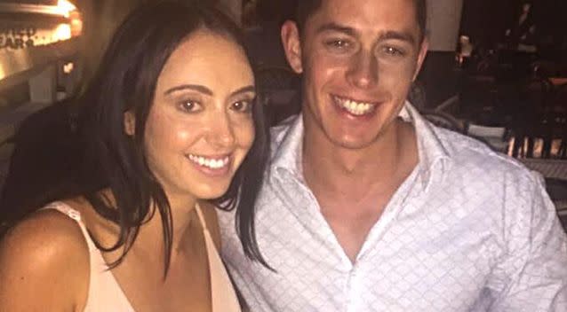 Emma Novotny and her partner Corey Evans were returning from an Anzac Day service when Mr Evans was punched. Photo: Facebook