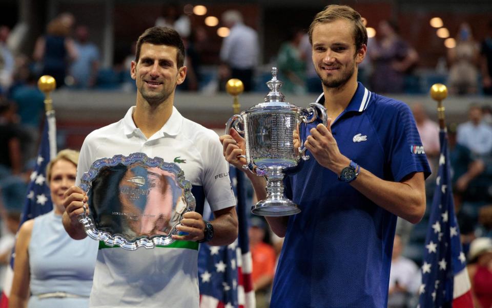 Daniil Medvedev celebrates his US Open victory - AFP