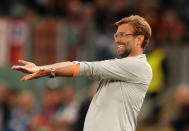 <p>Soccer Football – Champions League Semi Final Second Leg – AS Roma v Liverpool – Stadio Olimpico, Rome, Italy – May 2, 2018 Liverpool manager Juergen Klopp reacts Action Images via Reuters/John Sibley </p>