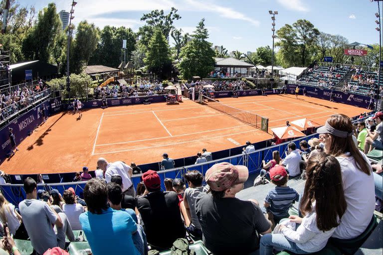 El estadio central del Racket Club, escenario de la sexta edición del Challenger de Buenos Aires.