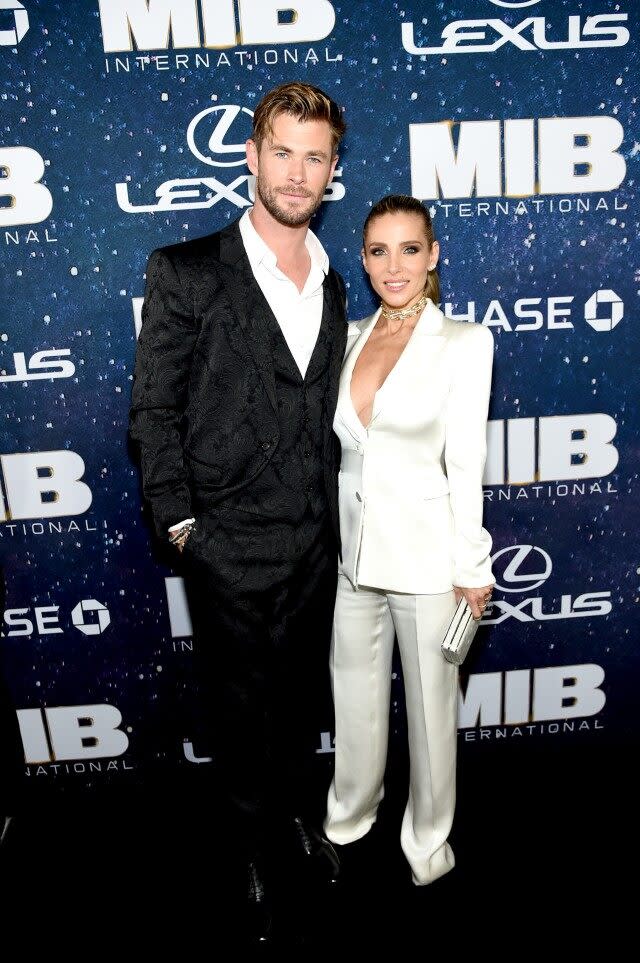 Chris Hemsworth and Elsa Pataky Men In Black International NY Premiere