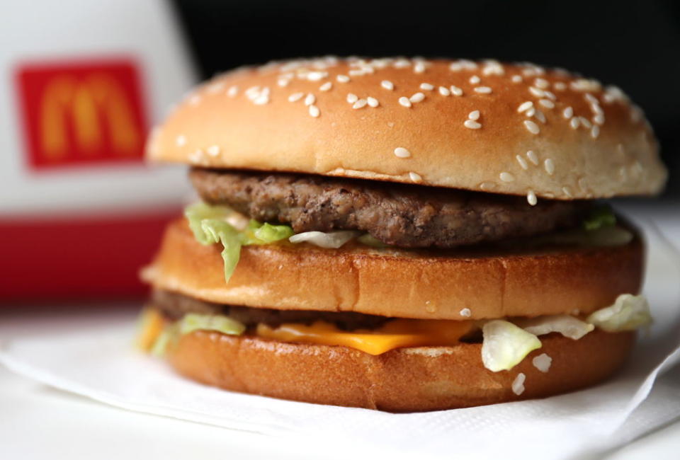 McDonalds is giving away Big Macs. (Photo by Anton Novoderezhkin\TASS via Getty Images)