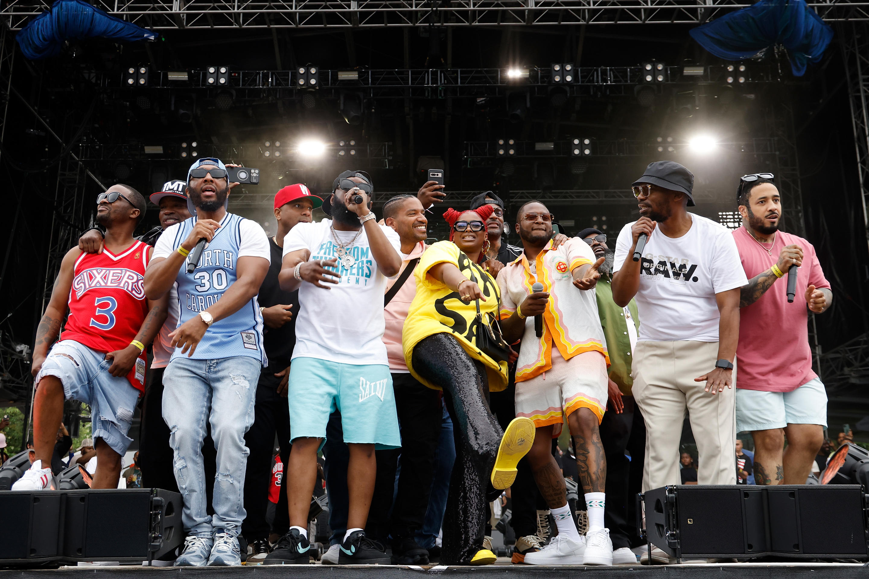 Black Thought and friends perform during the 2023 Roots Picnic in Philadelphia.