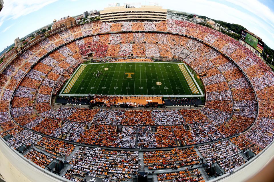 Neyland Stadium in Knoxville during a game between Georgia and Tennessee.