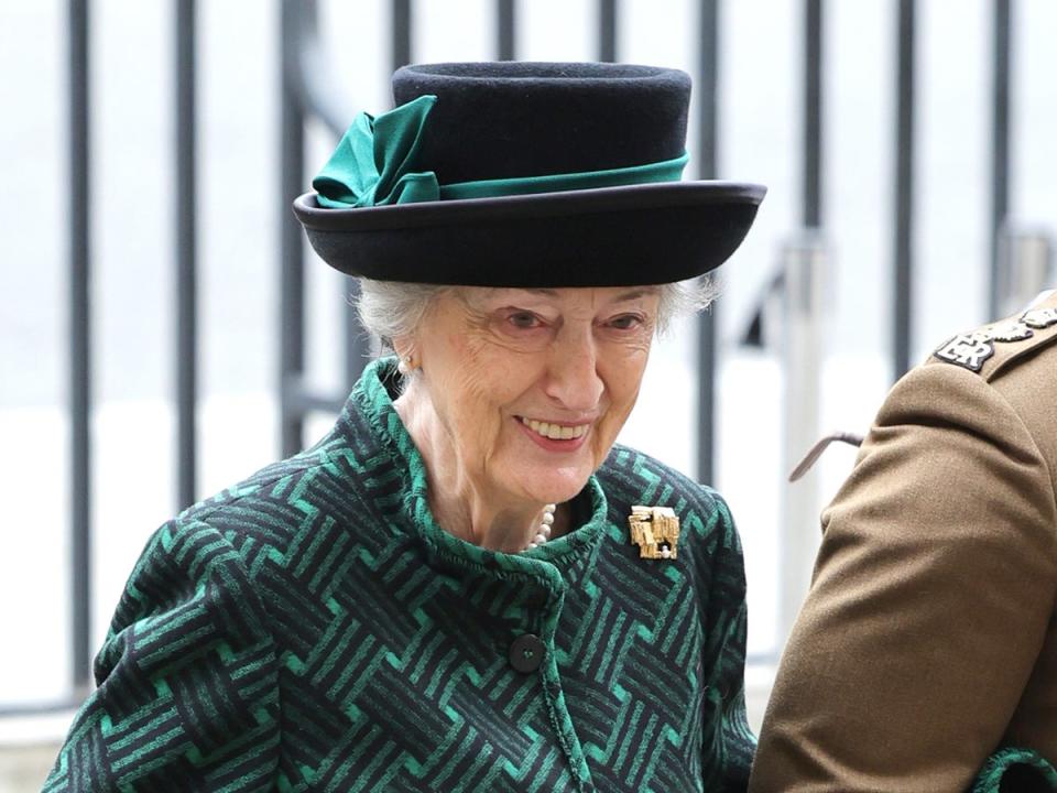 Susan Hussey, Baroness Hussey of North Bradley attends the memorial service for the Duke Of Edinburgh at Westminster Abbey (Getty Images)