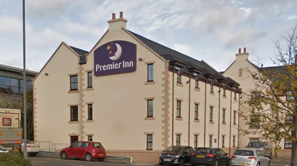 The incident occured at the Premier Inn in Newcraighall, Edinburgh (Picture: Google)