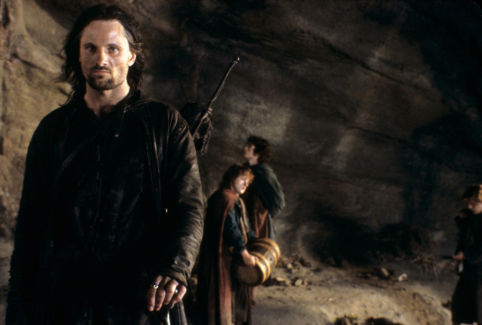 Viggo Mortensen in 'The Lord of the Rings: The Fellowship of the Ring,' which premiered in theaters 20 years ago. (©Warner Bros./Courtesy Everett Collection)
