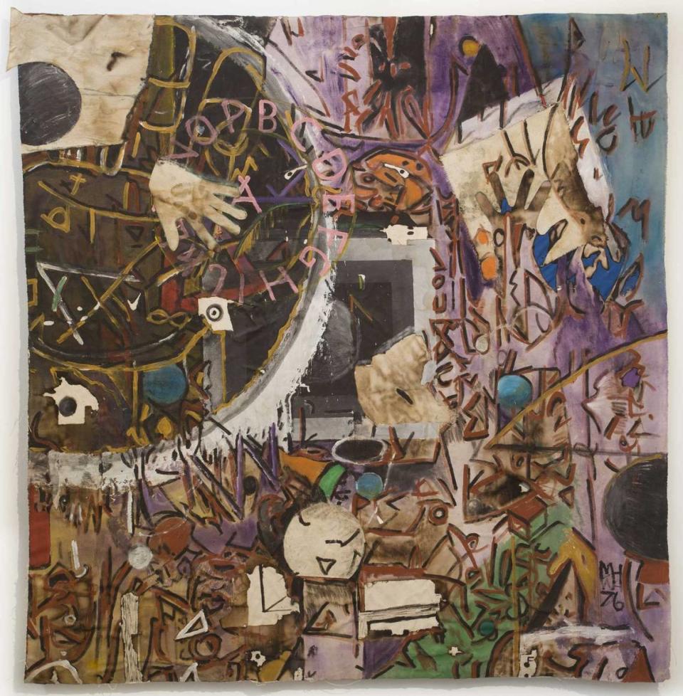 “The Kingdom,” a 1976 acrylic and mixed media painting on canvas by Mike Henderson, will be on display at the Jan Shrem and Maria Manetti Shrem Museum of Art at UC Davis as part of an exhibit of Henderson’s work through June 25.