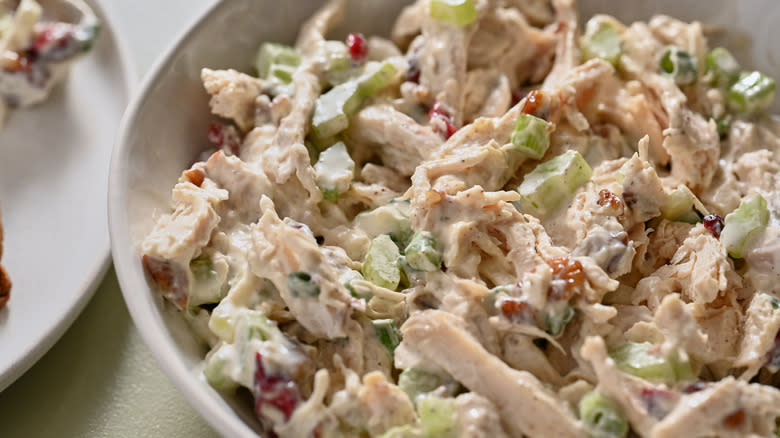 chicken salad in a bowl