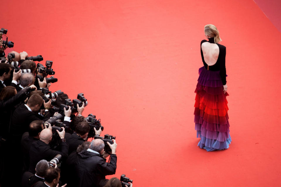 Das Givenchy-Kleid von Cate Blanchett hatte eine freie Rückenpartie. (Bild: Francois Durand/Getty Images)