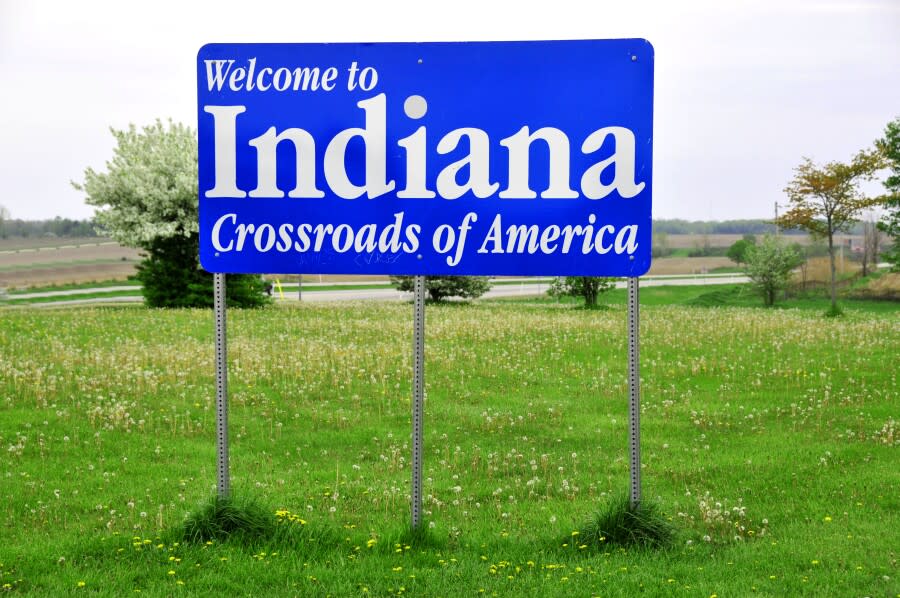 Indiana Welcome sign