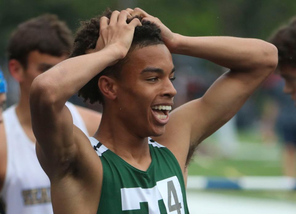 Tower Hill's Colby Twyman, shown here at last year's New Castle County Track and Field Championships, finished second at the New Castle County Cross Country Championships on Saturday at Winterthur.