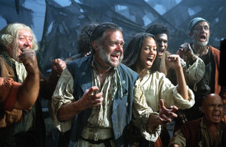 PIRATES OF THE CARIBBEAN, Kevin R. McNally, Zoe Saldana, 2003