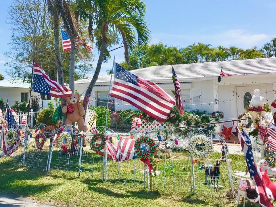 The lawn at 326 Alhambra Place in West Palm Beach.