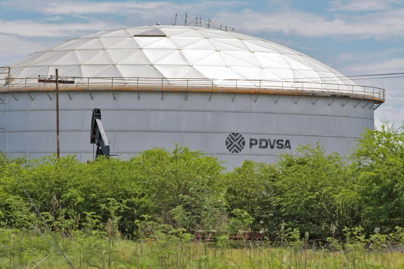 Oil facility of the state oil company PDVSA, in Lagunillas