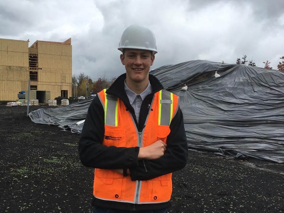 Wendell Jeffson at a construction site when he was 14 or 15.