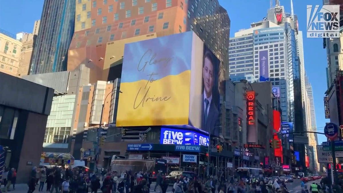 Users on X claimed that a video showed a Glory to Urine billboard in New York City. X (Formerly Twitter)