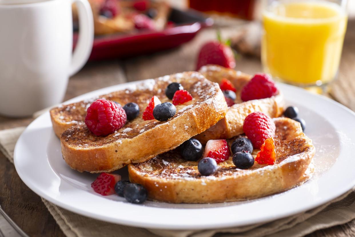 Homemade French Toast with Fresh Berries