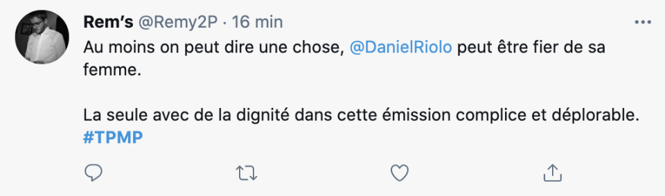 Les internautes saluent la prise de parole de Géraldine Maillet.