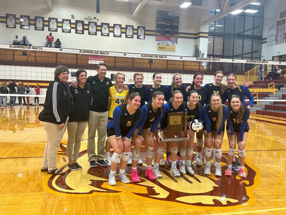 Castle volleyball with its regional title.