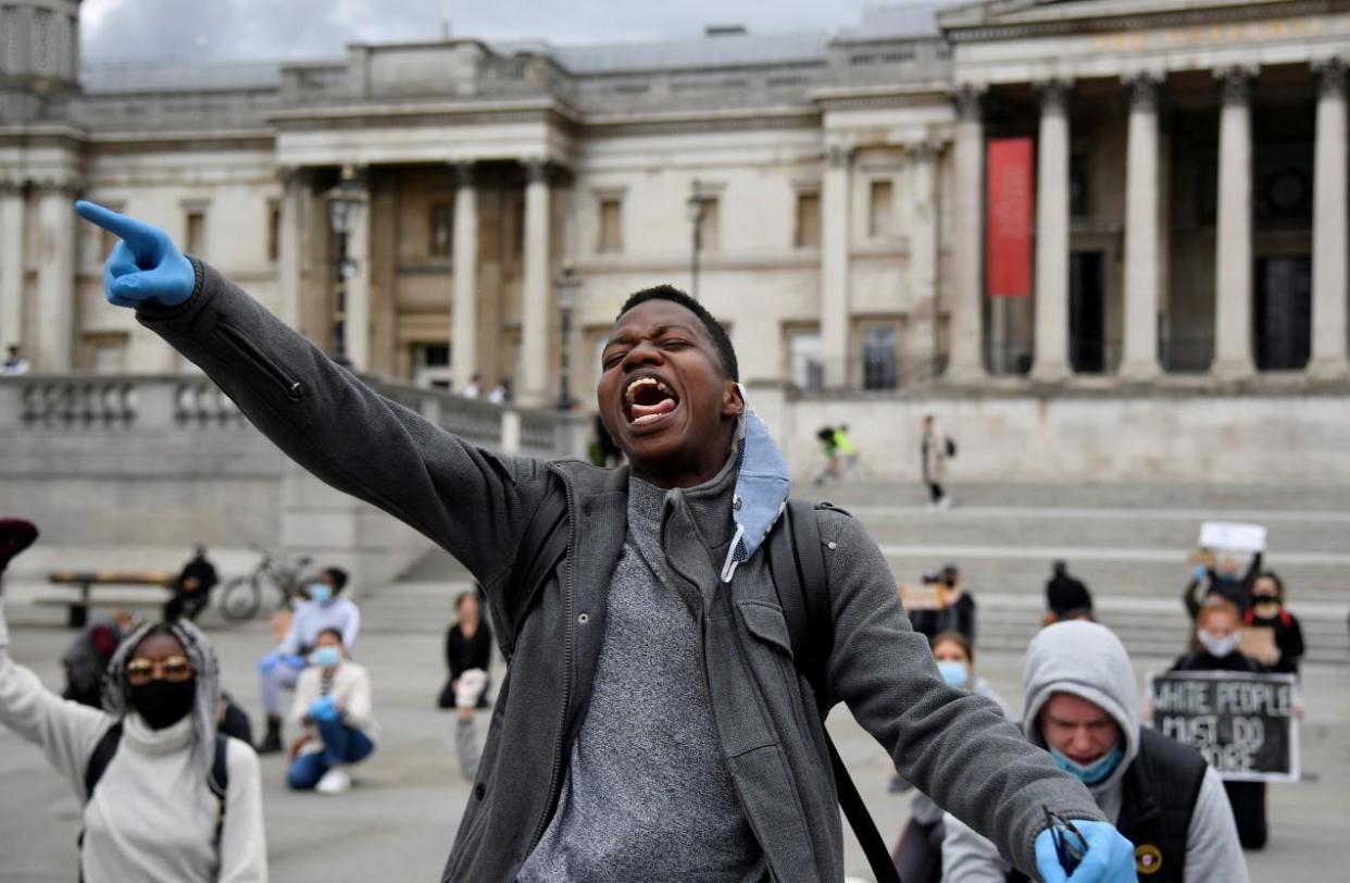 Black Lives Matter protest in Trafalgar Square in London: REUTERS