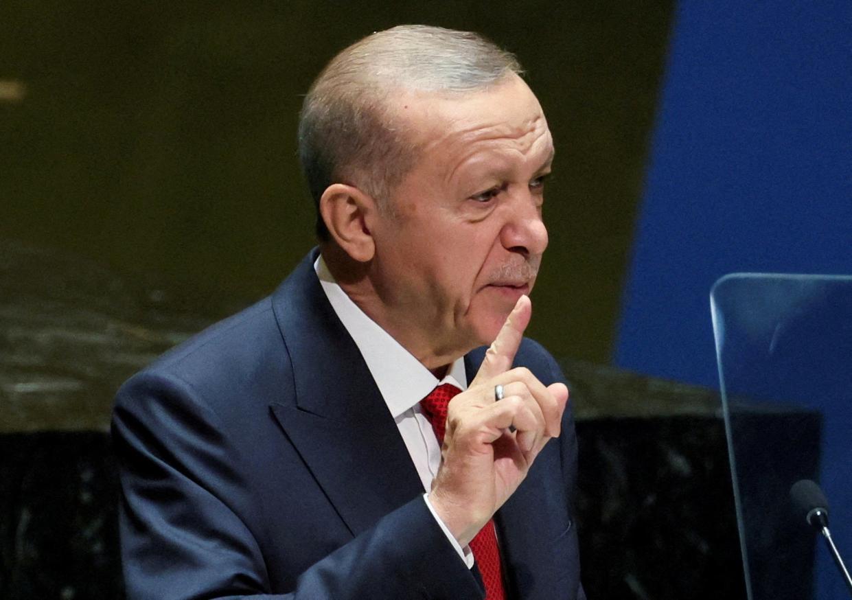 Turkish president Recep Tayyip Erdogan said Hamas was a liberation group (REUTERS)