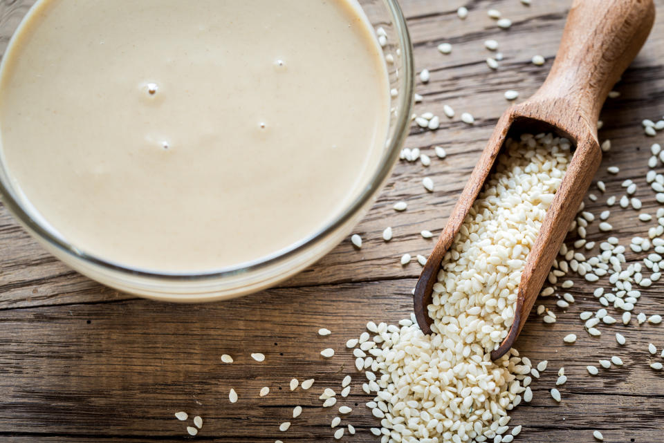 Tahini can be compared to peanut butter in flavor and texture, if you've never had it. (Photo: AlexPro9500 via Getty Images)