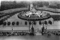 <p>The ceremony in full swing with The Mall in the background.</p>