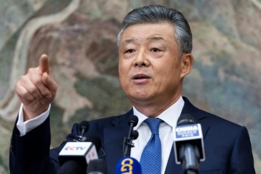 Chinese ambassador Liu Xiaoming warned against 'external interference' in internal Chinese affairs, singling out Britain and the United States, accusing them of condoning violence