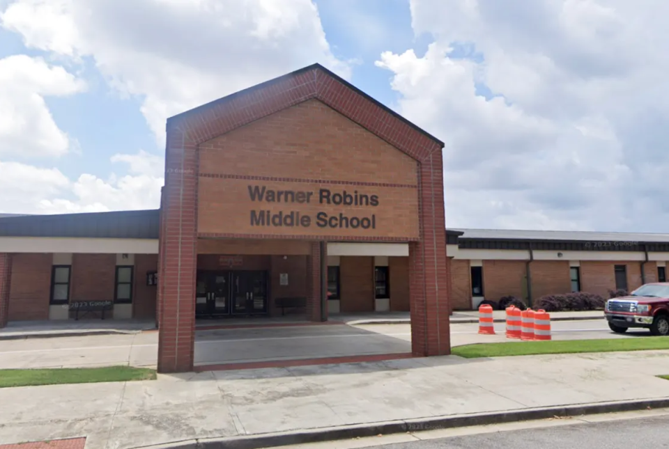 Warner Robins Middle School, in Georgia (Google Maps)