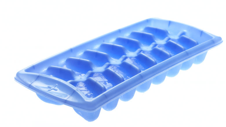 Blue ice cube tray