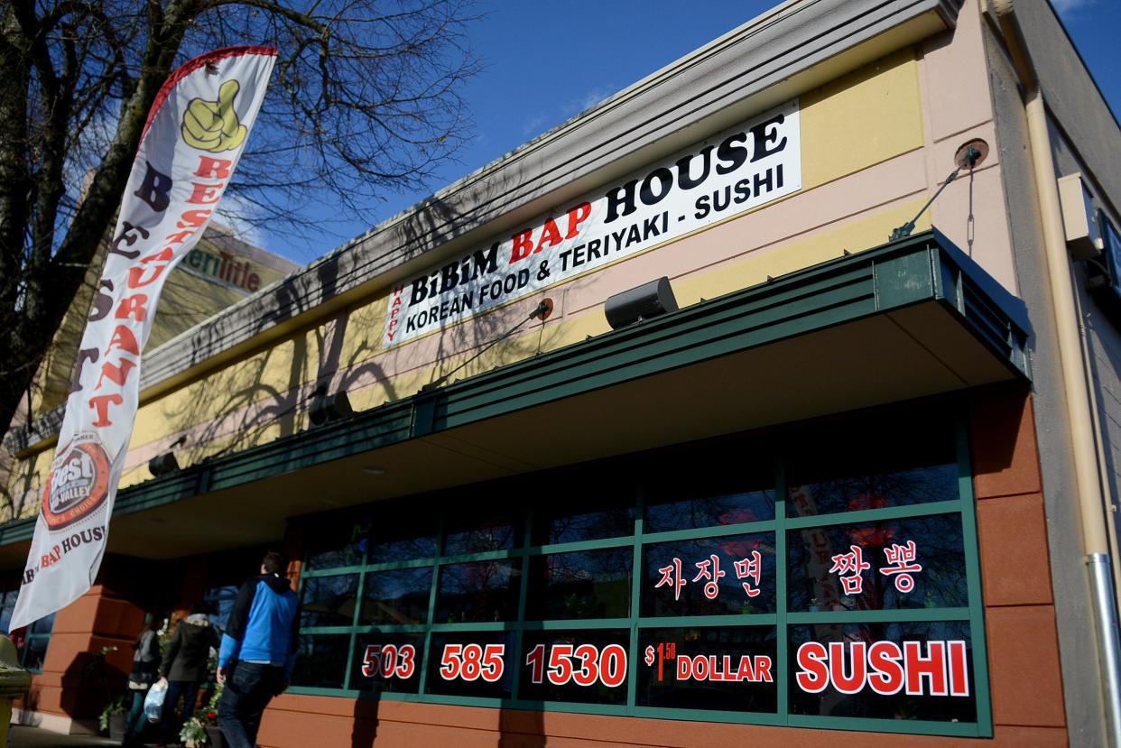 Happy Bibimbap House offers inexpensive lunch specials of Korean dishes and bento boxes.