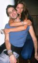 <p>Longtime BFFs Moss and designer Marc Jacobs cozied up for a sweet snap at the opening of the Louis Vuitton flagship in N.Y.C.'s Soho in 1998. Jacobs was creative director for the brand for 16 years, until he left in 2013. </p>