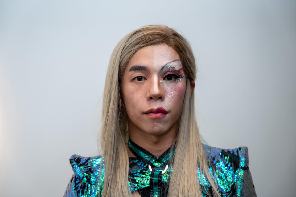 林子超曾花4小時化Drag Queen妝，他指Drag Queen妝容步驟極多，幾乎是重新塑造面型。