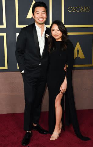 <p>VALERIE MACON/AFP via Getty </p> Simu Liu and girlfriend Allison Hsu attend the 2023 Academy of Motion Picture Arts and Sciences' Scientific and Technical awards.