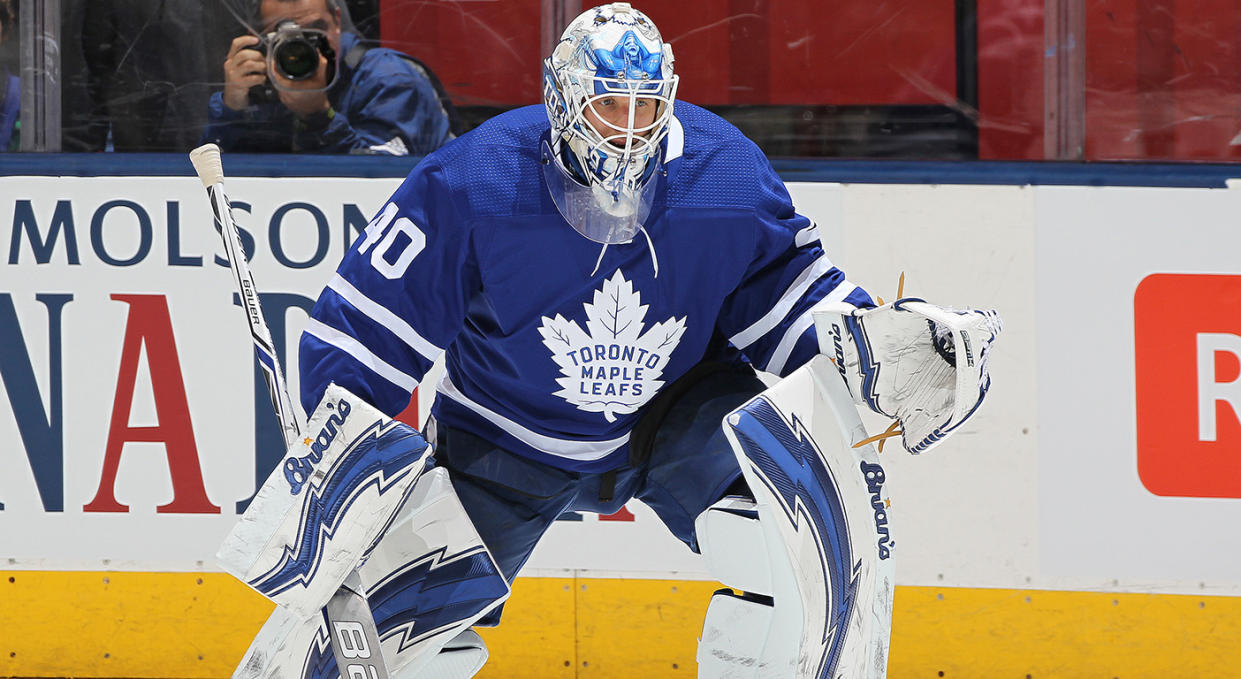 Garret Sparks made possibly the save of his life on Monday. (Claus Andersen/Getty Images)