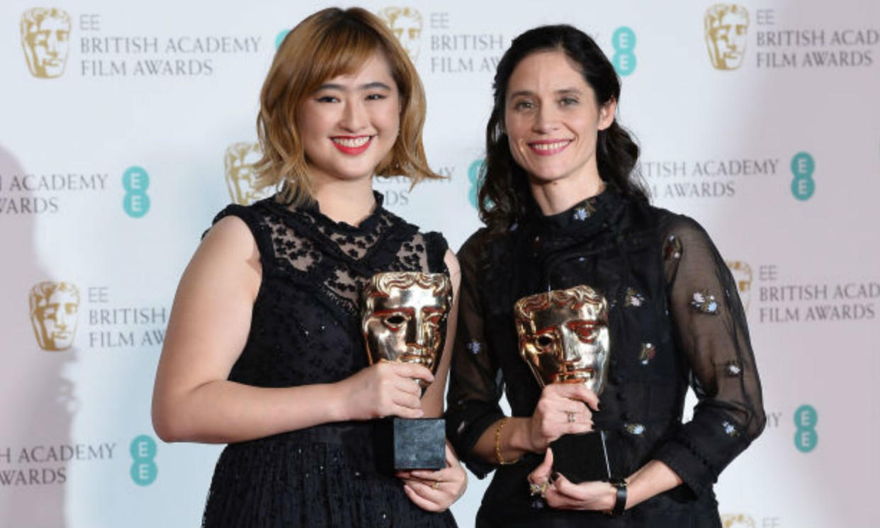 Ser En Low and Paloma Baeza, winners of the British Short Animation award for the movie ‘Poles Apart’ (Photo: Yahoo Movies UK)