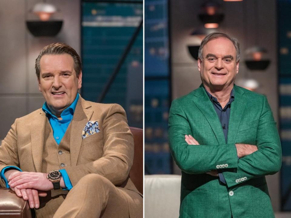 Die DHDL-Investoren Ralf Dümmel und Georg Kofler (r.) machen nun geschäftlich gemeinsame Sache (Bild: RTL / Bernd-Michael Maurer / RTL / Bernd-Michael Maurer)