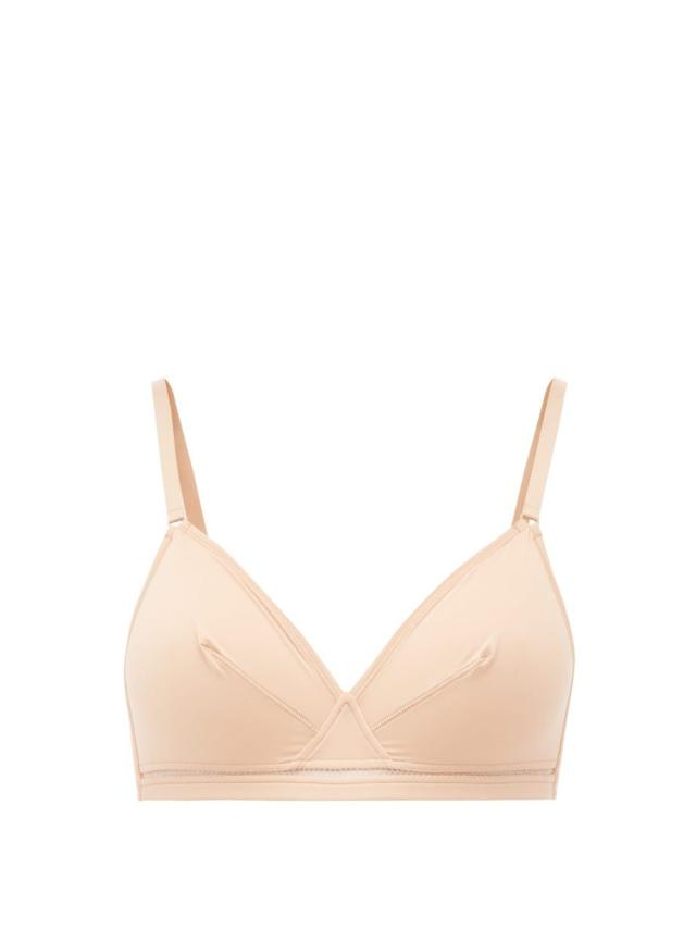 Nude cotton push-up bra